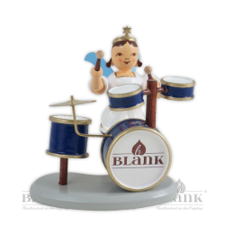 EKF 082 Angel with Short Pleated Skirt and Drums, coloured