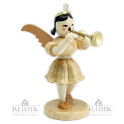 EK 017 Angel with Short Pleated Skirt and Trumpet