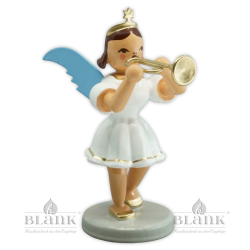 EKF 017 Angel with Short Pleated Skirt and Trumpet, coloured