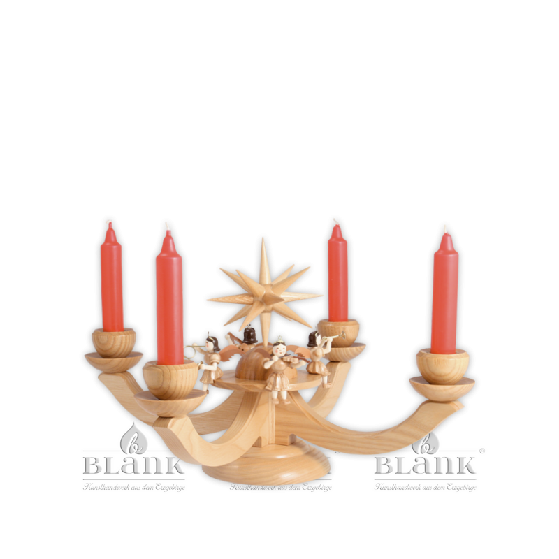 Advent candlestick with 4 sitting angels