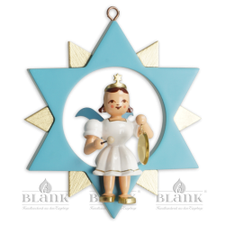 ESF 056 Angel in a Star with Gong, coloured