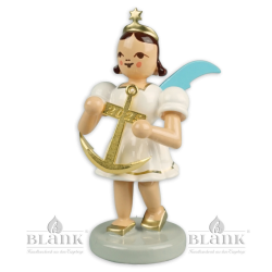 Angel with Short Pleated Skirt and Anchor, coloured