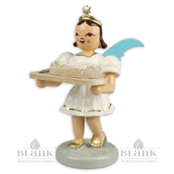 Angel with Short Pleated Skirt and Christmas Stollen, coloured