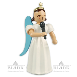 Angel with Long Pleated Robe and Microphone, coloured