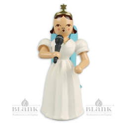 ELF 094 Angel with Long Pleated Robe and Microphone, coloured