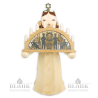 ELM 078 E Angel with Long Pleated Robe and Candle Arch, electric, 22 cm