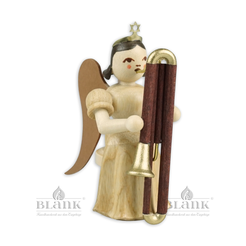 ELN 055 Angel with Long Pleated Robe and Contrabassoon