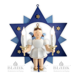ESFM 024 E Angel in a Star with Electric Lighting,  30 cm, coloured